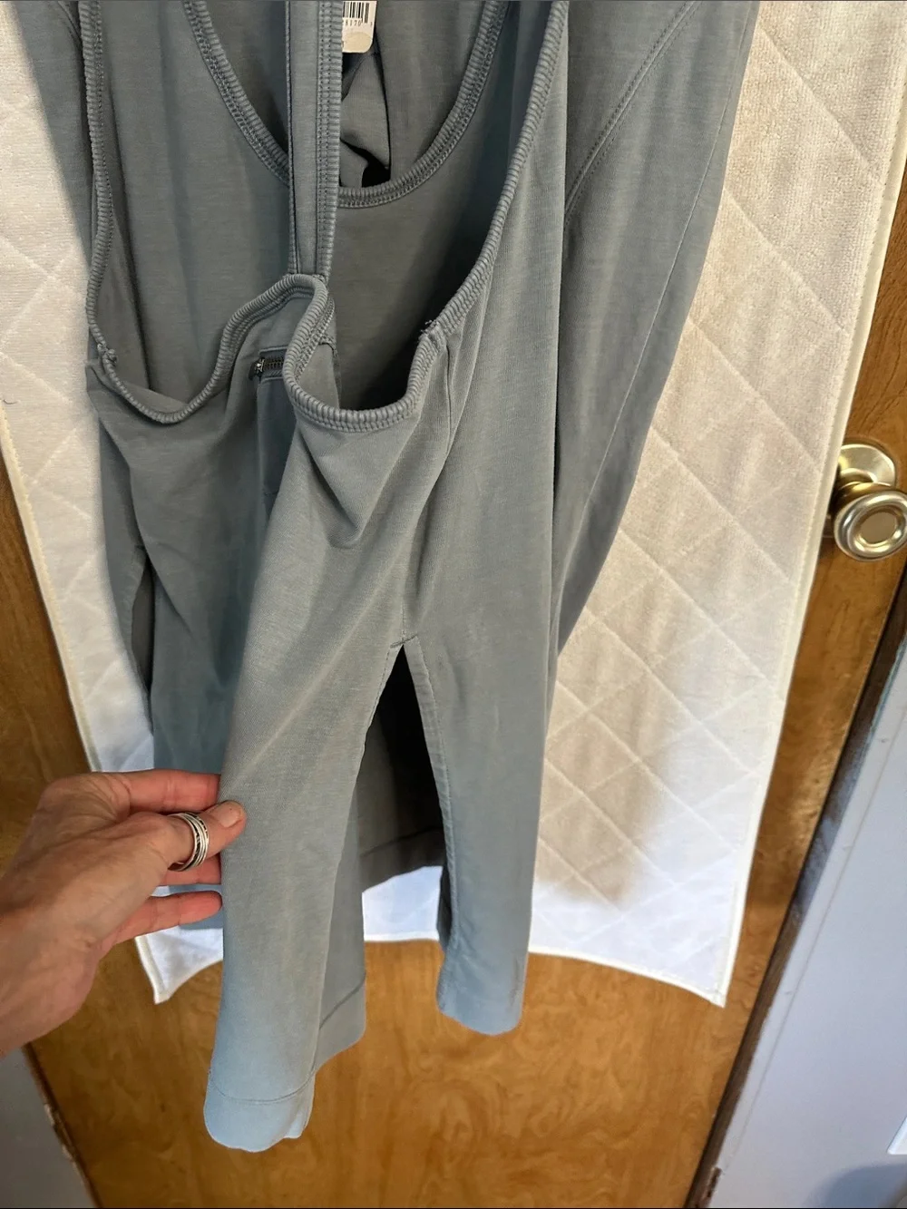 FP Movement by Free People Steel Gray Scoop Neck Tank and long shorts $98 - Picture 3 of 5